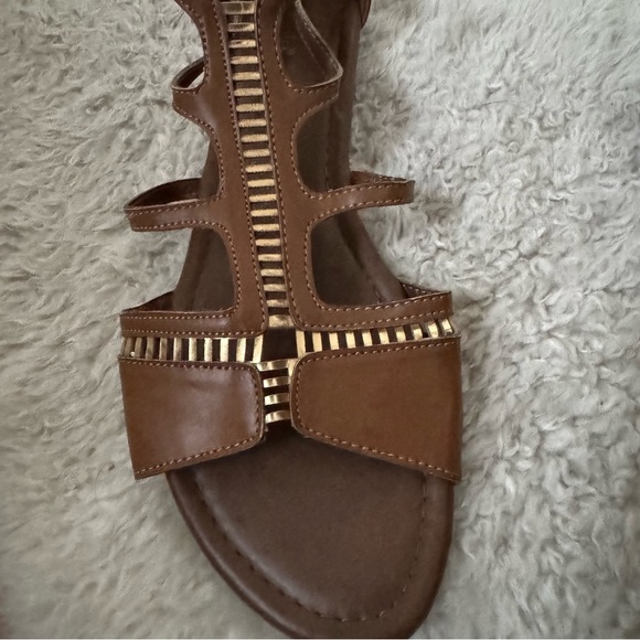Nicole Light Brown Largo Gladiator Sandal Size 12 - Picture 4 of 10